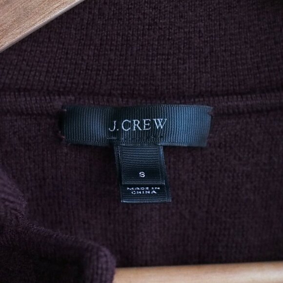 J. Crew | 100% Pure Merino Wool Button-Up Sweater/Jacket in Burgundy - Picture 2 of 5